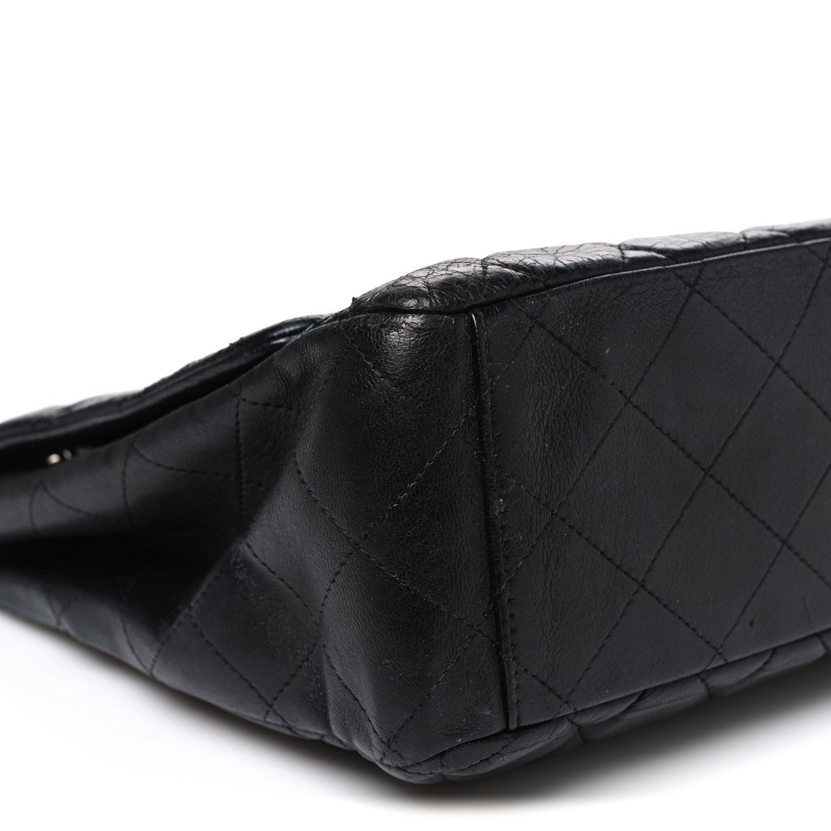 Lambskin Quilted Maxi Double Flap Black wholesalehk.shop