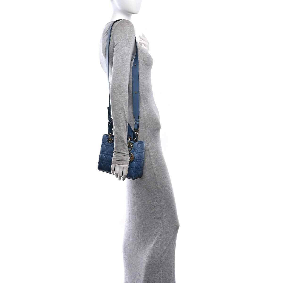 Lambskin Cannage Gradient Small My ABCDior Lady Dior Indigo Blue wholesalehk.shop