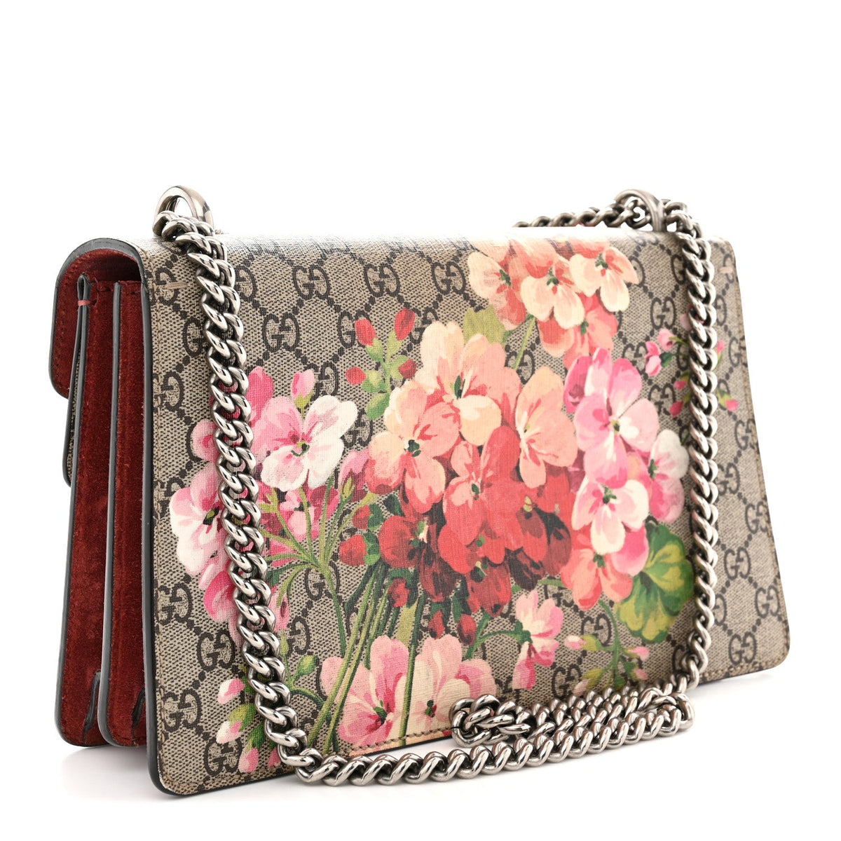GG Supreme Monogram Blooms Small Dionysus Shoulder Bag Beige Multicolor Dry Rose wholesalehk.shop