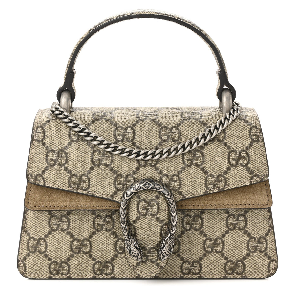 GG Supreme Monogram Mini Dionysus Top Handle Bag Taupe wholesalehk.shop