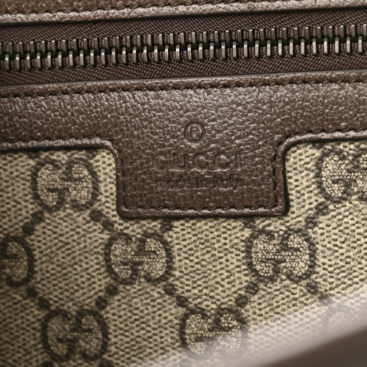 GG Supreme Monogram Medium Ophidia Tote Bag Brown wholesalehk.shop