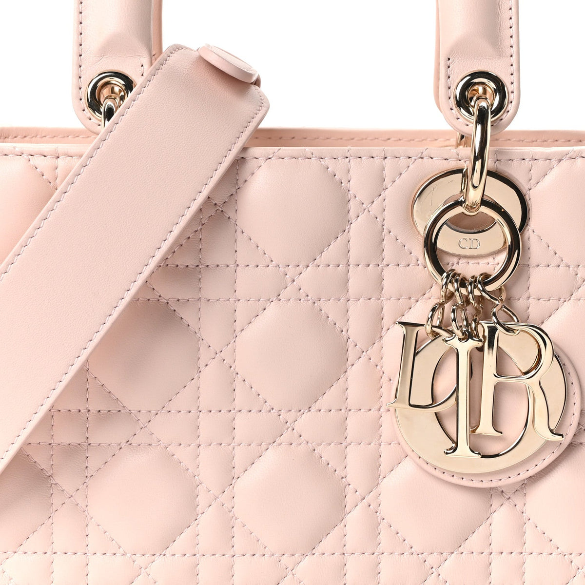 Lambskin Cannage Small My ABCDior Lady Dior Light Pink wholesalehk.shop