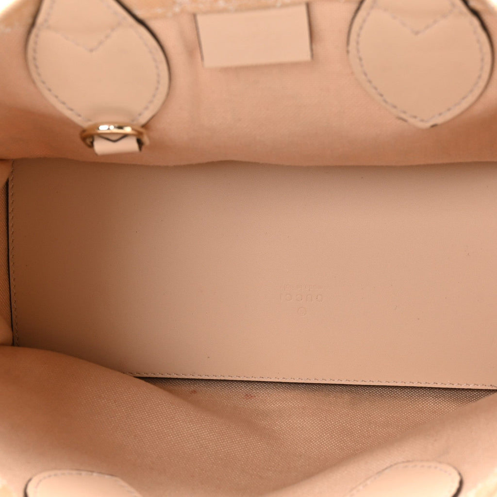Denim Ophidia GG Monogram Tote Medium Light Beige wholesalehk.shop