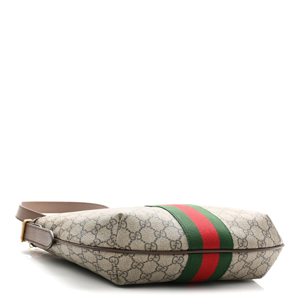 GG Supreme Monogram Web Small Ophidia Half Moon Hobo Brown wholesalehk.shop