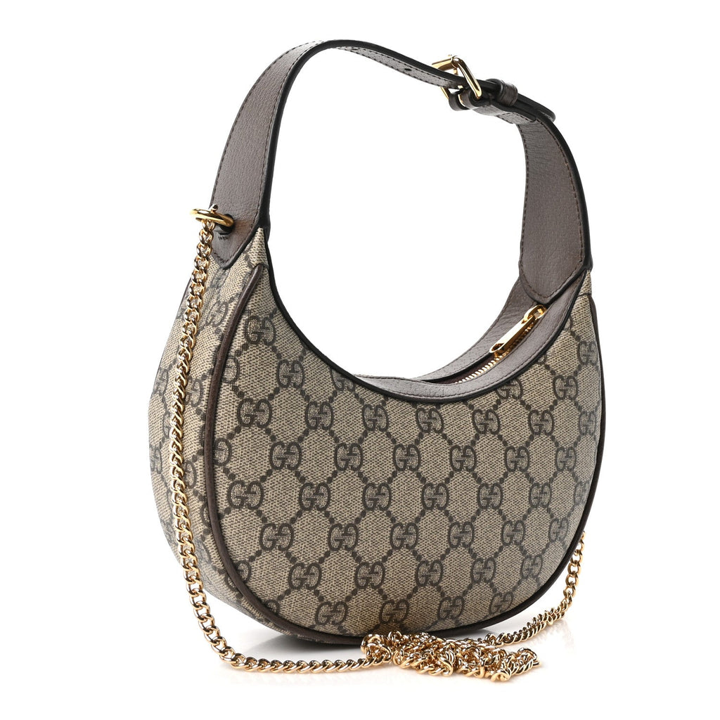 GG Supreme Monogram Textured Dollar Calfskin Small Ophidia Shoulder Bag Beige Ebony New Acero wholesalehk.shop