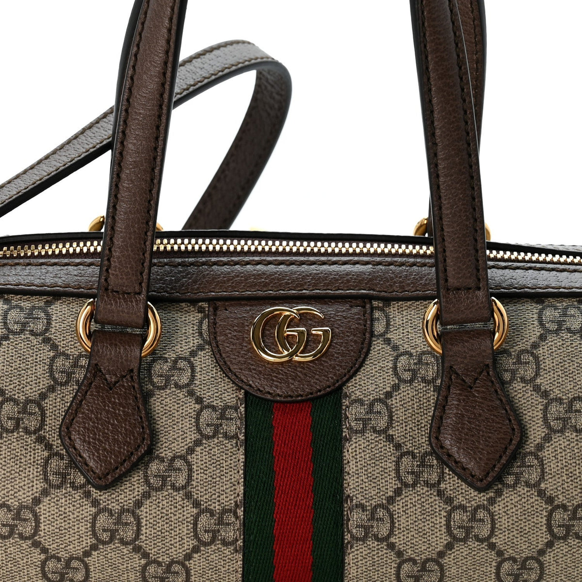 GG Supreme Monogram Web Small Ophidia Boston Bag  Beige New Acero wholesalehk.shop