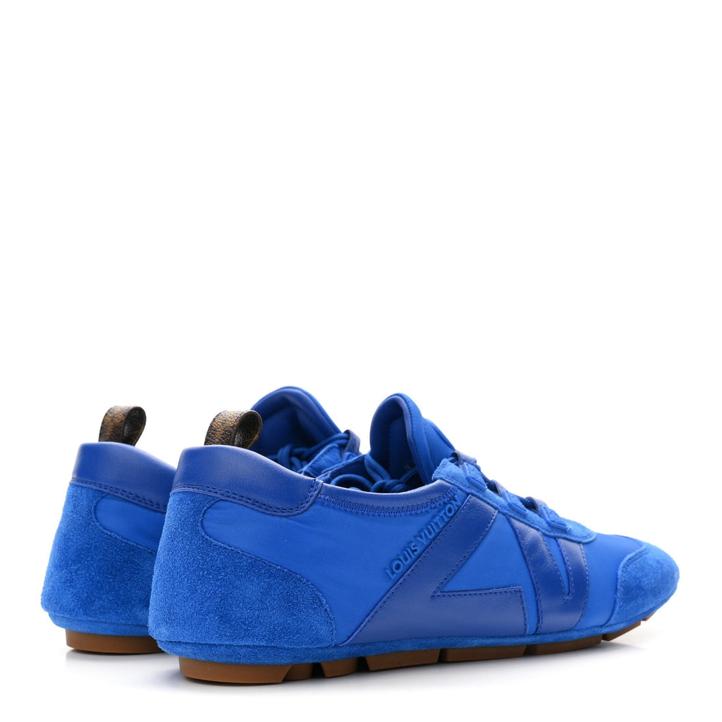 Suede Calfskin LV Sneakerina 39.5 Electric Blue £¨ Direct shipment via from wholesalehk.shop
