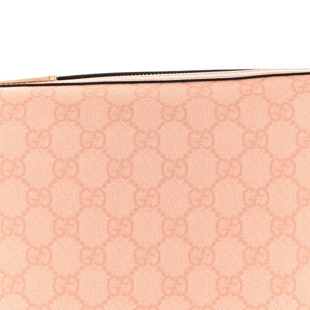 GG Supreme Monogram Textured Calfskin Web Super Mini Ophidia Shoulder Bag Pink wholesalehk.shop