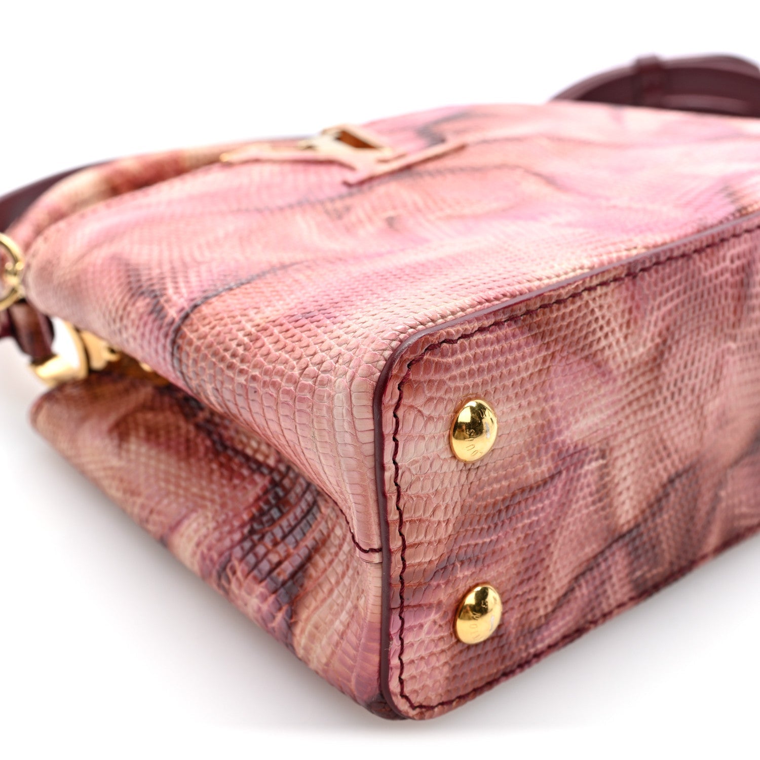 Lizard Mini Capucines Pink Multicolor £¨ Direct shipment via from wholesalehk.shop