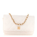 Lambskin Quilted Romance Wallet On Chain WOC White wholesalehk.shop