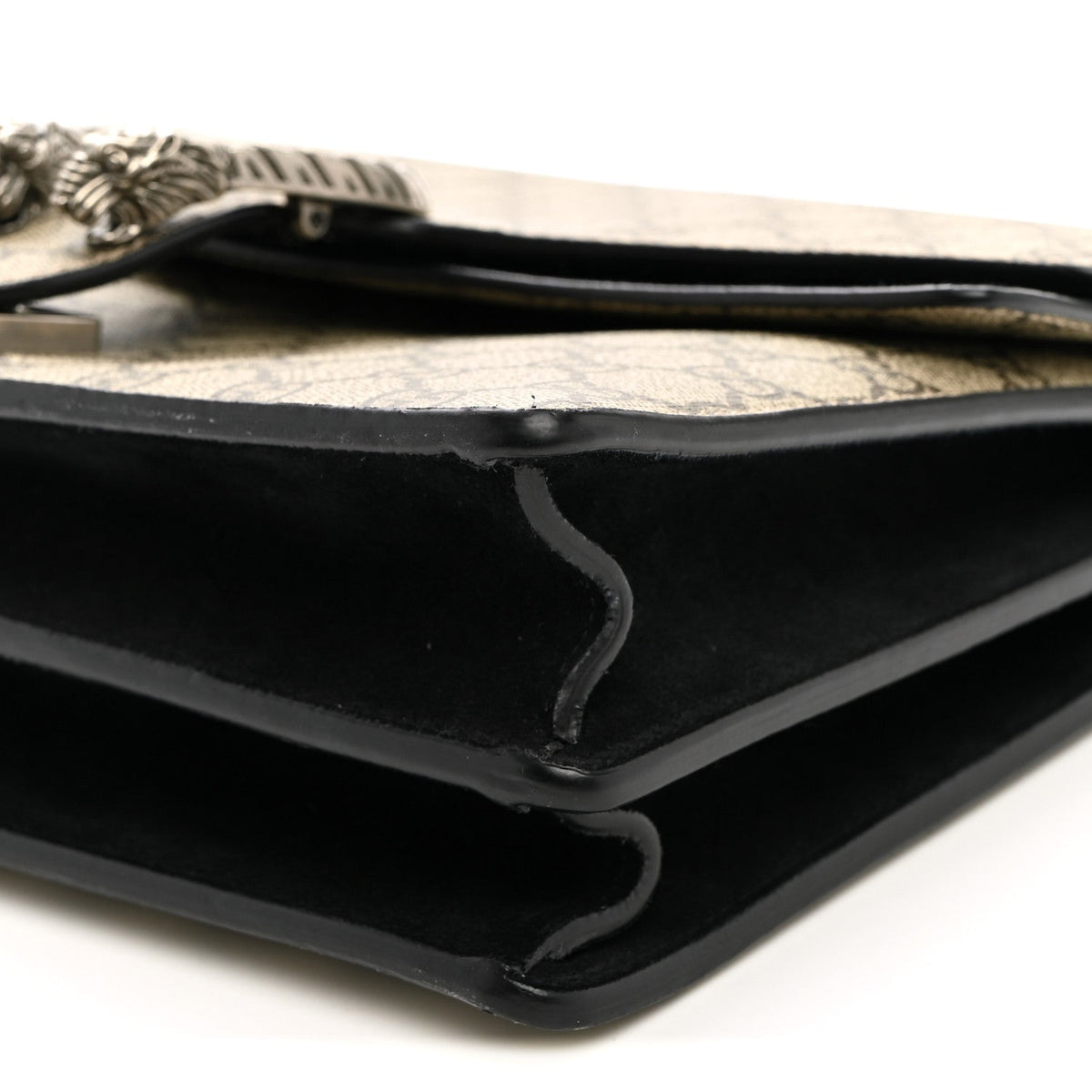 GG Supreme Monogram Medium Dionysus Shoulder Bag Black wholesalehk.shop