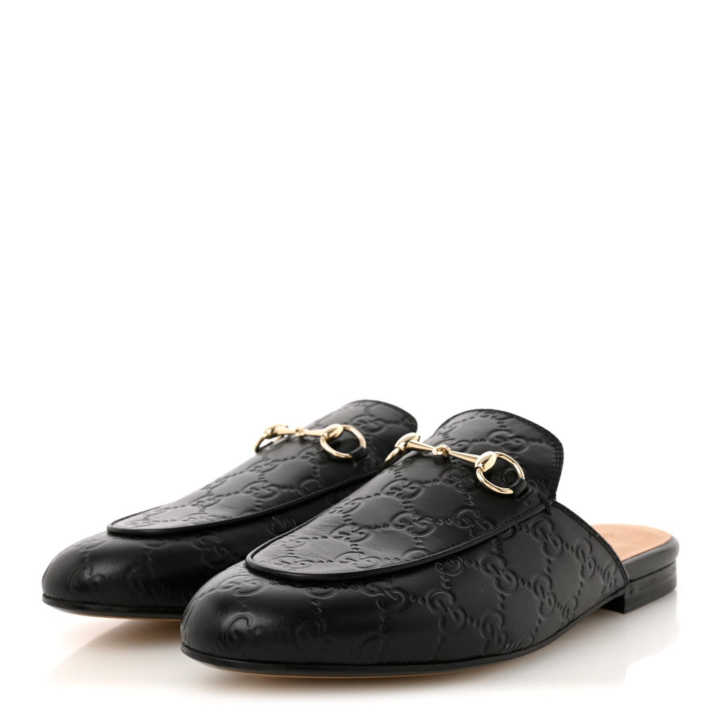 Glamour Calfskin Guccissima Womens Princetown Slippers 39 Black £¨ Direct shipment via from wholesalehk.shop