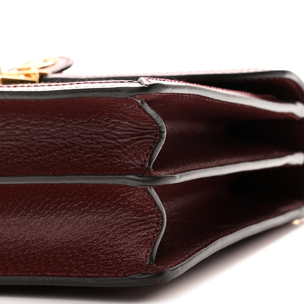 GG Supreme Monogram Textured Dollar Calfskin Web Small Ophidia Padlock Top Handle Bag Bordeaux £¨ Direct shipment via from wholesalehk.shop