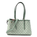 GG Supreme Monogram Emblem Medium Tote Bag Sage Green wholesalehk.shop