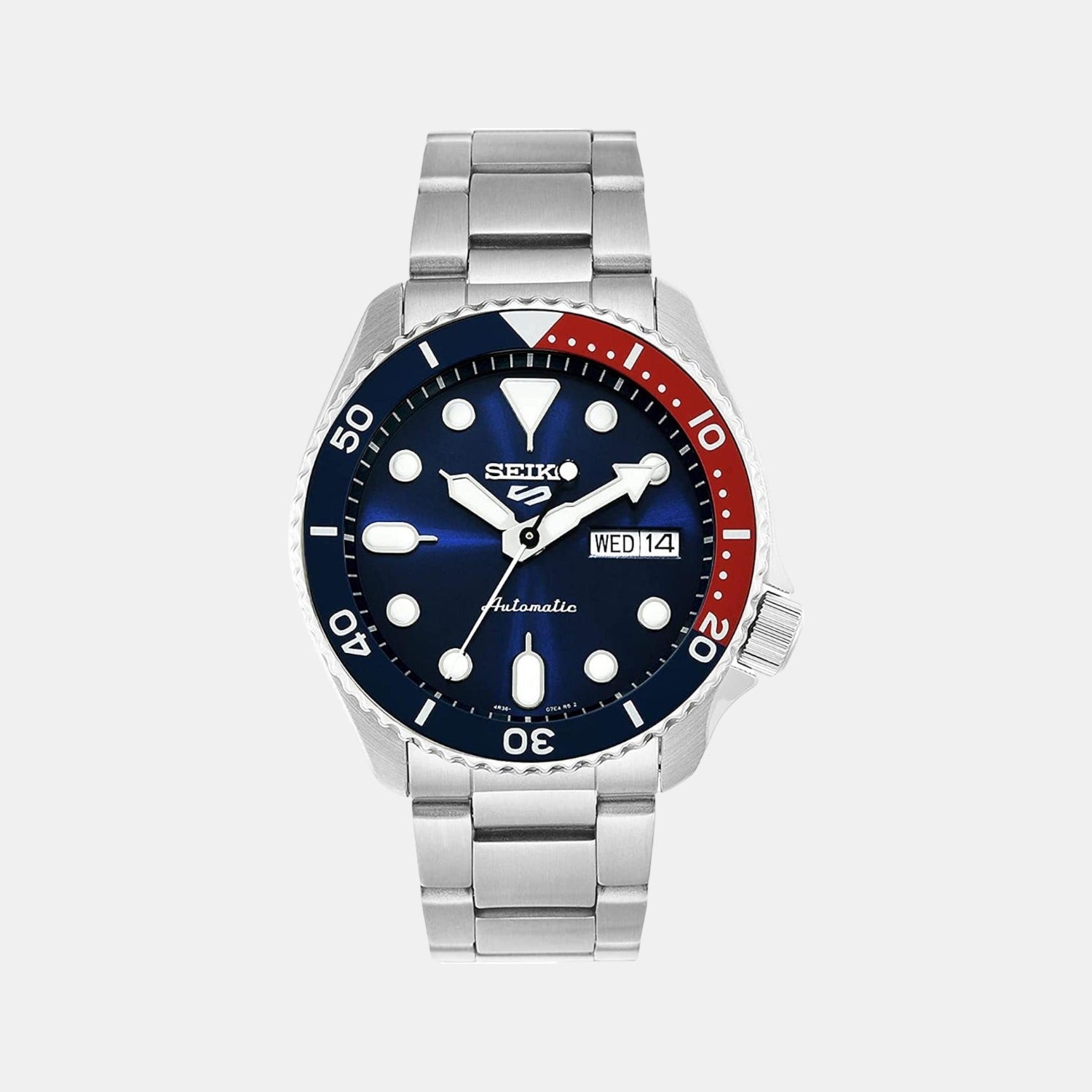 Seiko 5 Sports Automatic Blue Dial Silver Steel Strap Watch For Men - SRPD53K1 wholesalehk.shop