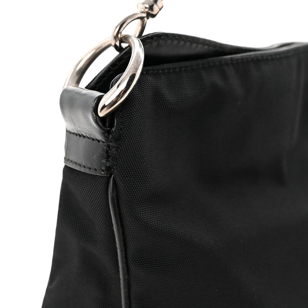 Nylon Bamboo Hobo Black wholesalehk.shop
