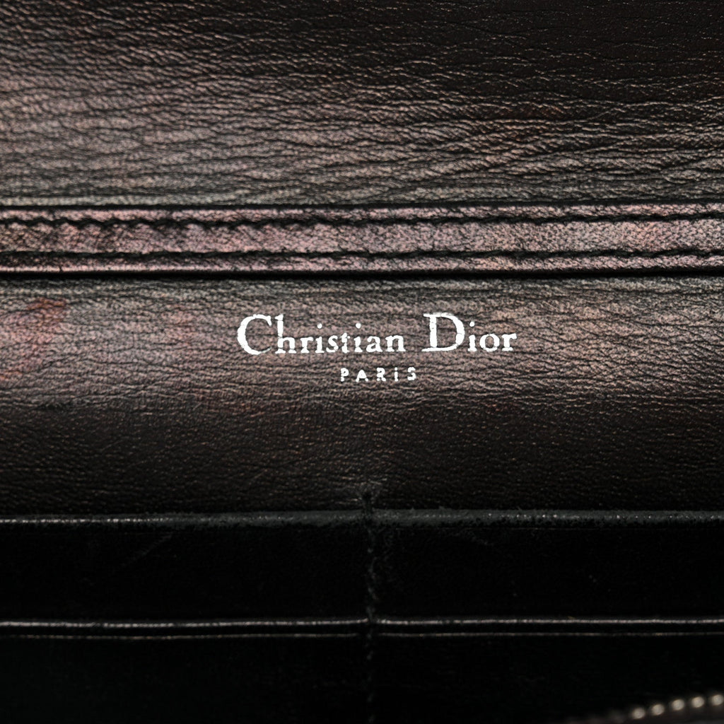 Grained Calfskin Diorama Wallet on Chain Pouch Black ¡§ Direct shipment via from wholesalehk.shop