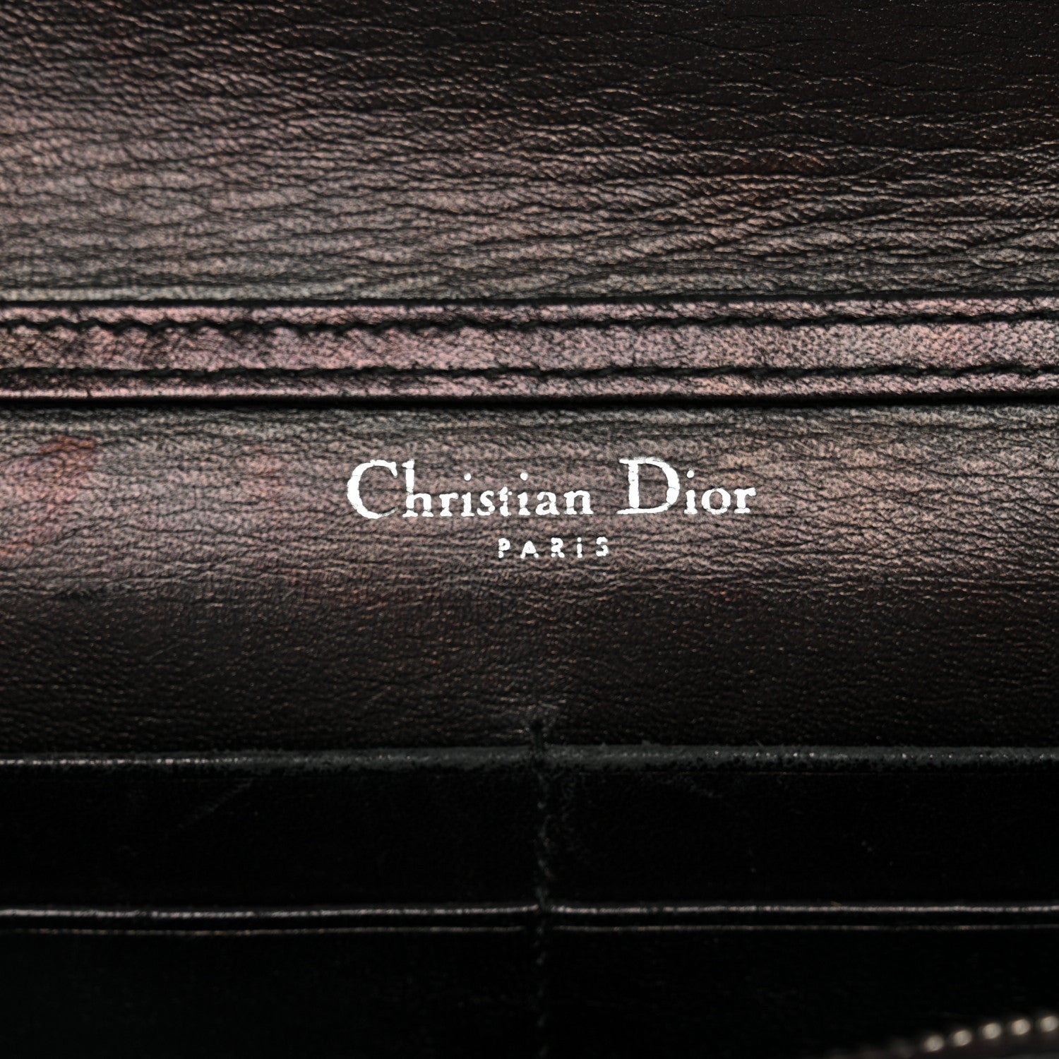 Grained Calfskin Diorama Wallet on Chain Pouch Black ¡§ Direct shipment via from wholesalehk.shop