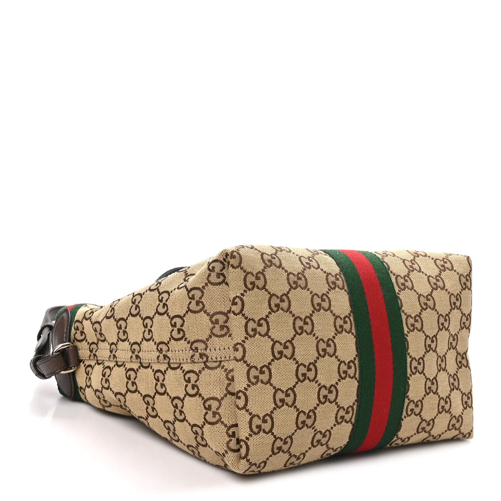 Monogram Web Small Giglio Tote Beige Dark Brown wholesalehk.shop