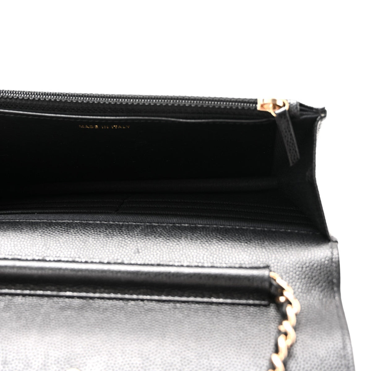 Caviar Quilted Wallet With Charms On Chain WOC Black wholesalehk.shop