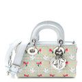 Denim Cannage Embroidered Doves & Roses Dioramour Mini Lady D-Joy Blue Multicolor wholesalehk.shop