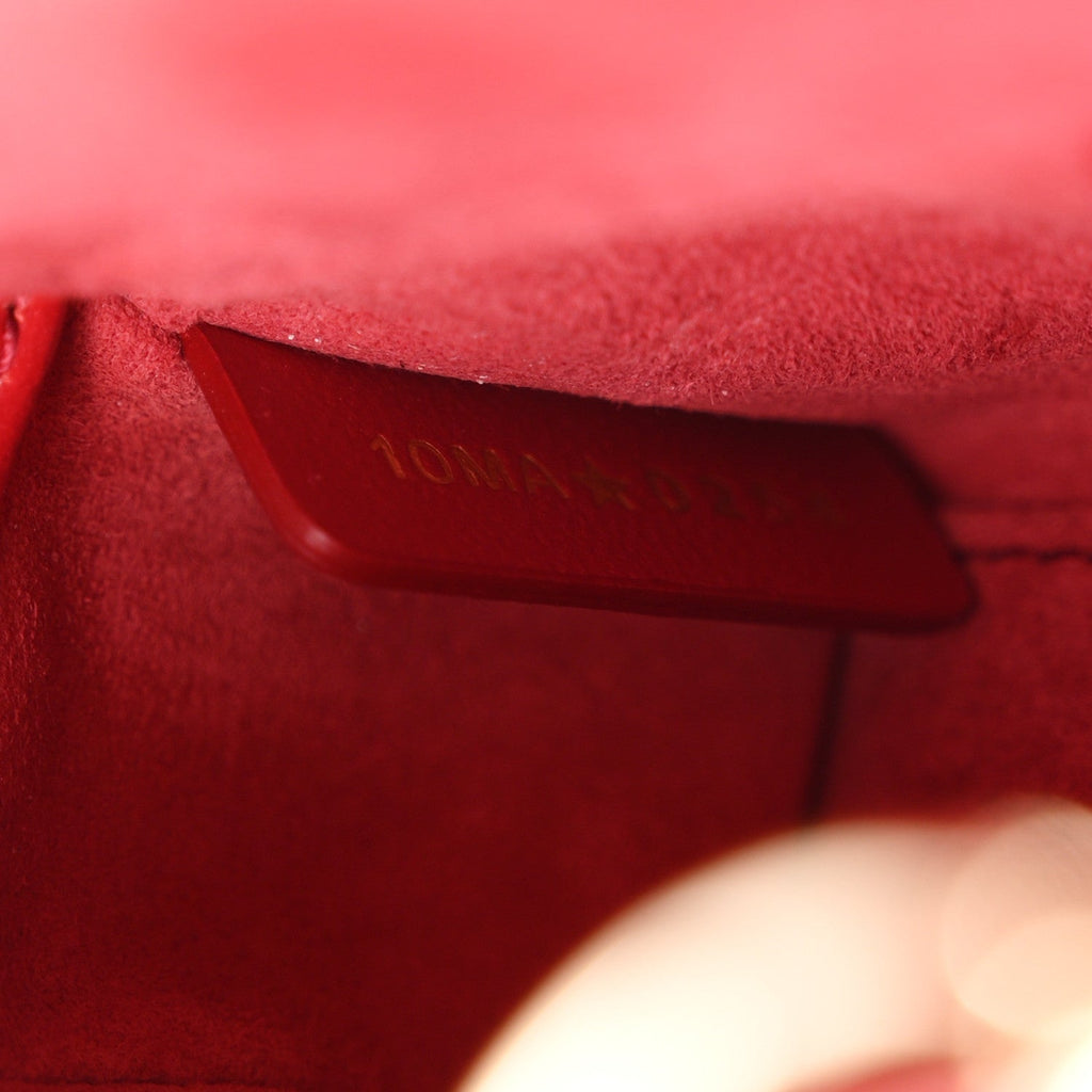Lambskin Cannage Dioramour Micro Lady D-Joy Red wholesalehk.shop