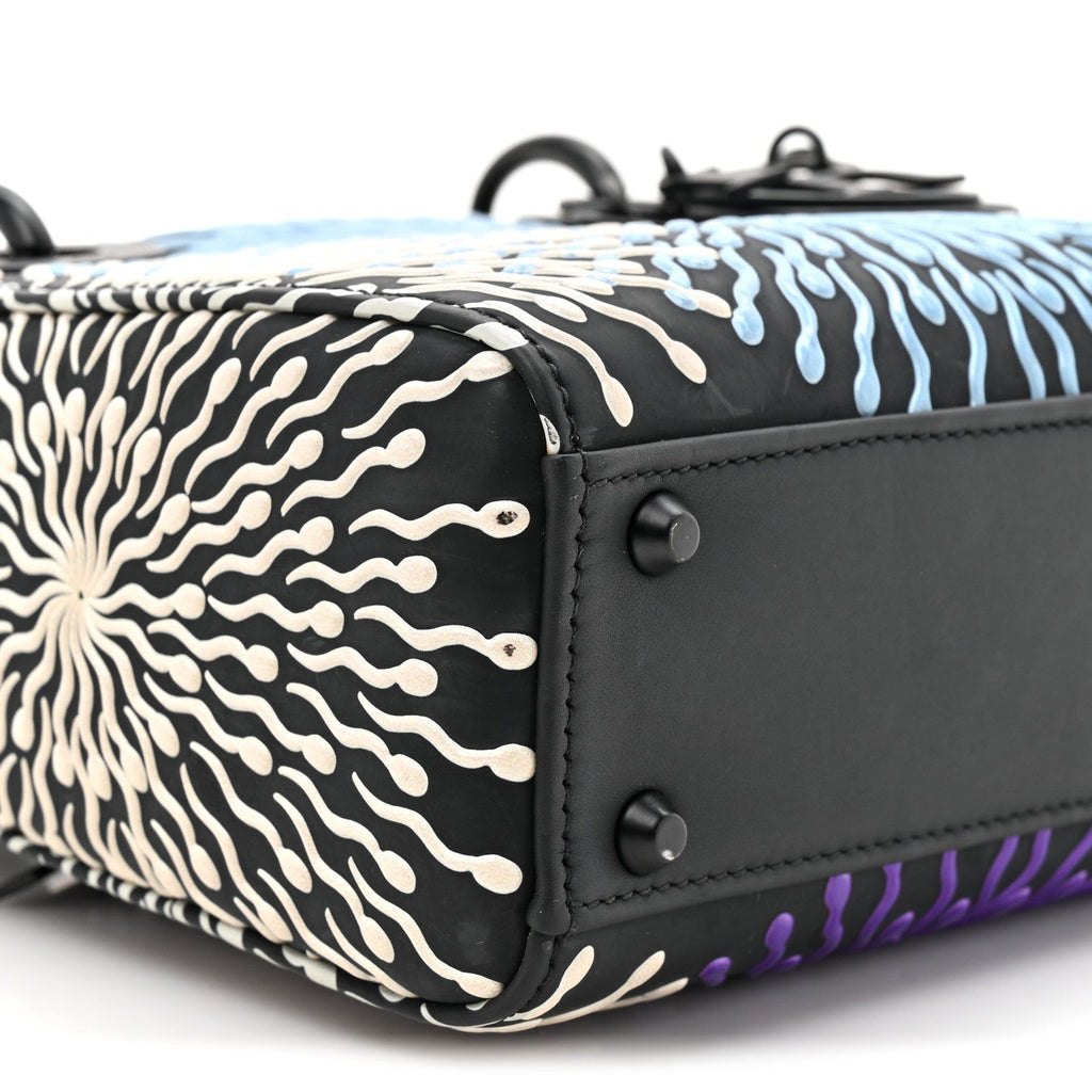 X BHARTI KHER Calfskin Painted Mini Lady Dior Black wholesalehk.shop