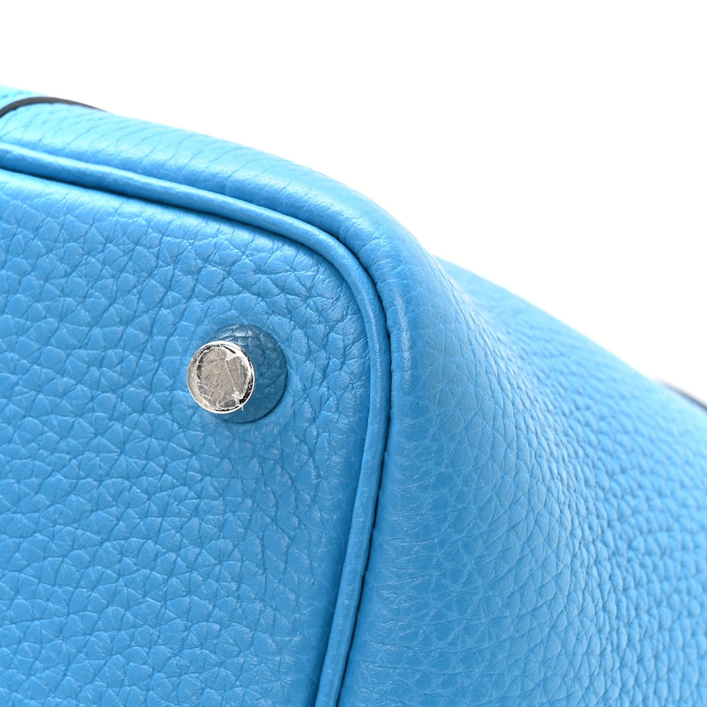 Taurillon Clemence Picotin Lock 18 PM Bleu Frida £¨ Direct shipment via from wholesalehk.shop