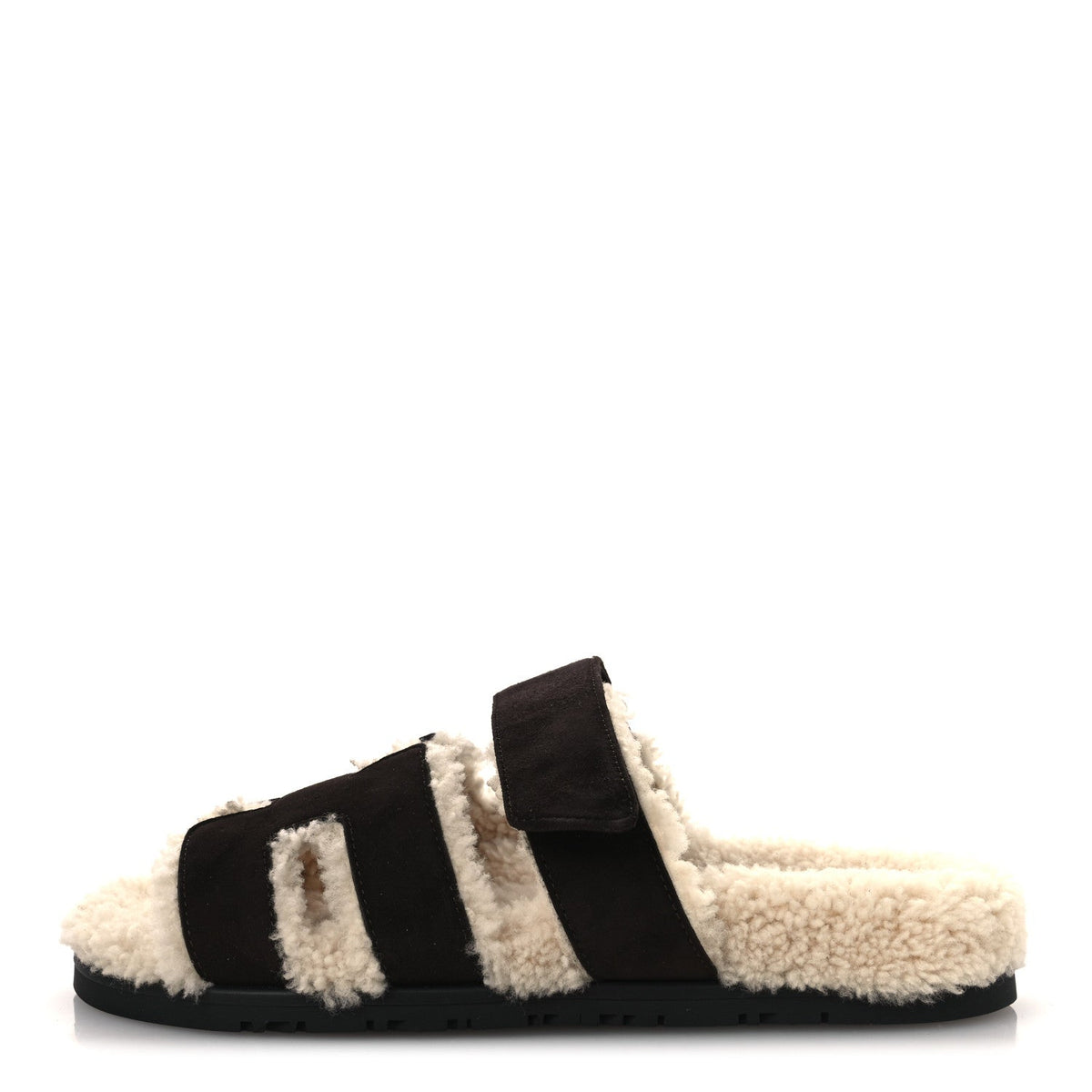 Suede Goatskin Woolskin Womens Chypre Sandals 38.5 Marron Ebene wholesalehk.shop