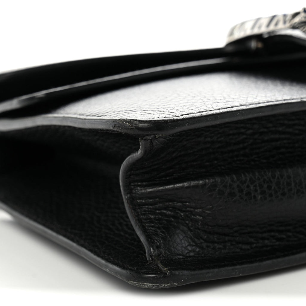 Dollar Calfskin Enamel Small Dionysus Shoulder Bag Black Electric Blue wholesalehk.shop