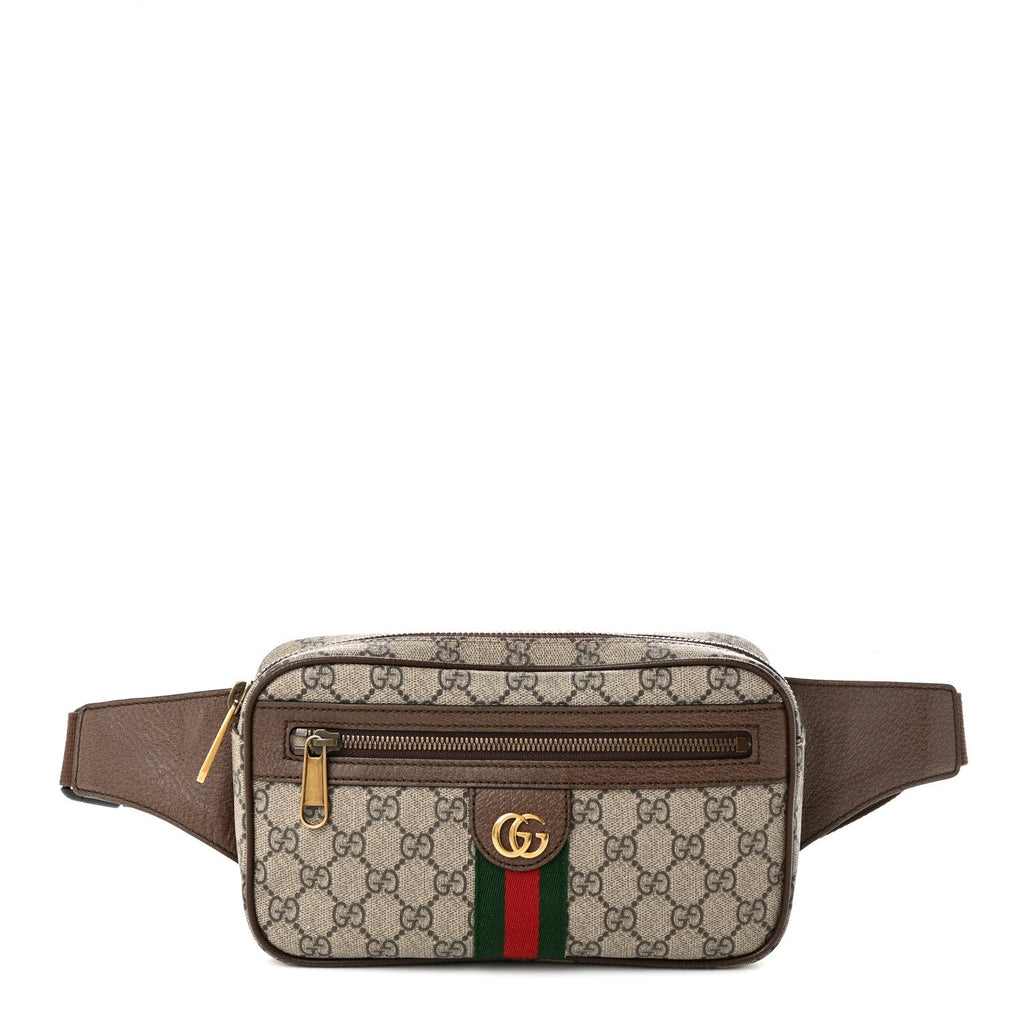 Soft GG Supreme Monogram Medium Ophidia Belt Bag Dark Brown wholesalehk.shop