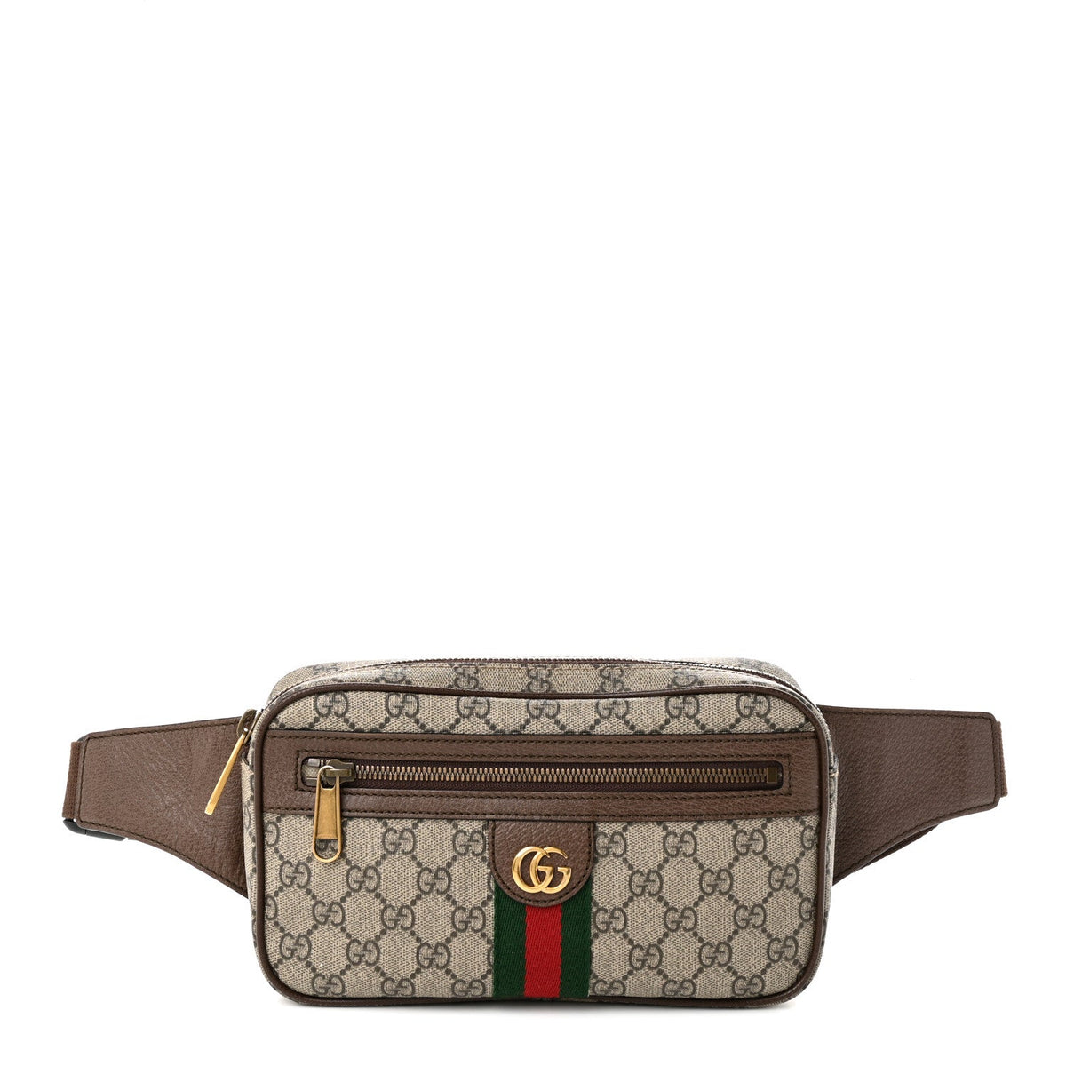 Soft GG Supreme Monogram Medium Ophidia Belt Bag Dark Brown wholesalehk.shop