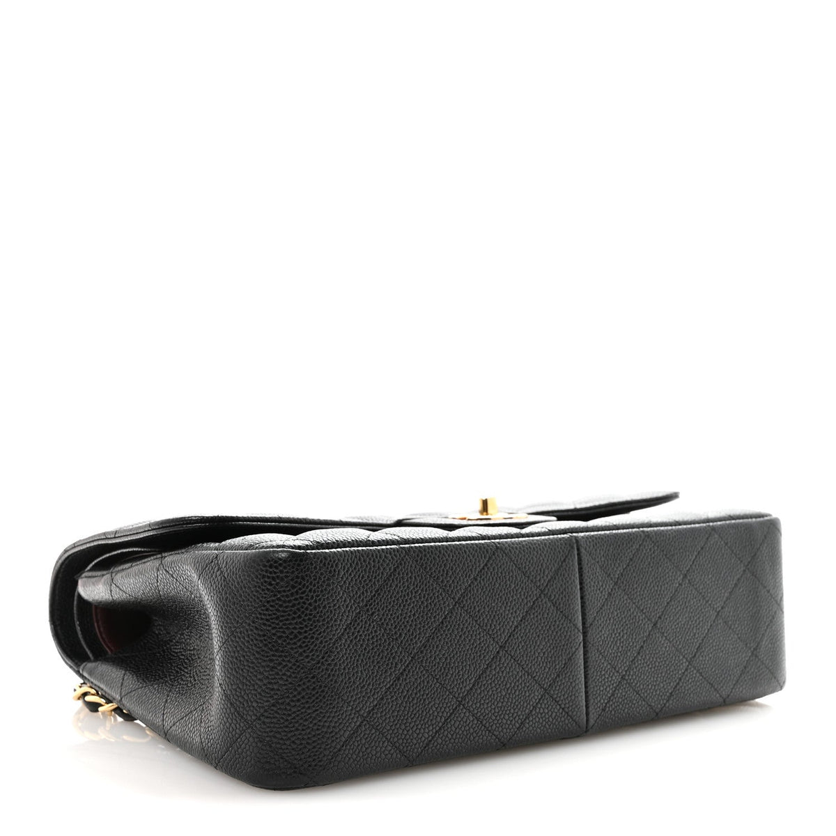 Caviar Quilted Jumbo Double Flap Black wholesalehk.shop