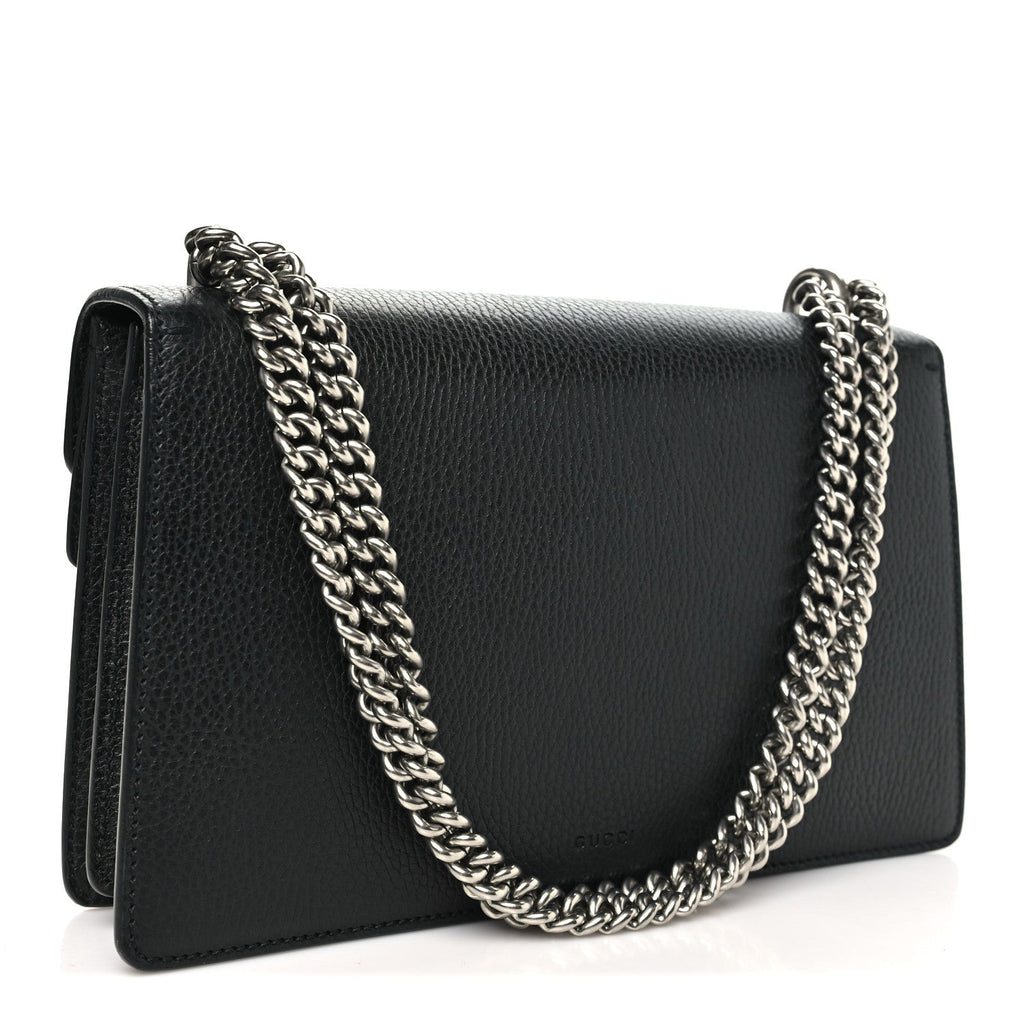 Pebbled Calfskin Small Dionysus Shoulder Bag Black wholesalehk.shop