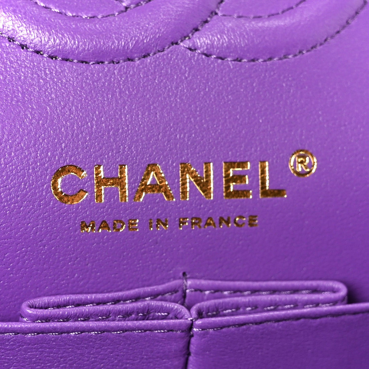 Caviar Quilted Small Double Flap Purple wholesalehk.shop