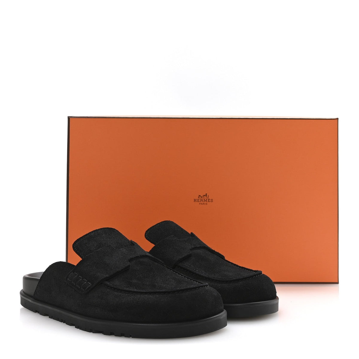 Suede Calfskin Go Mules 35 Black wholesalehk.shop