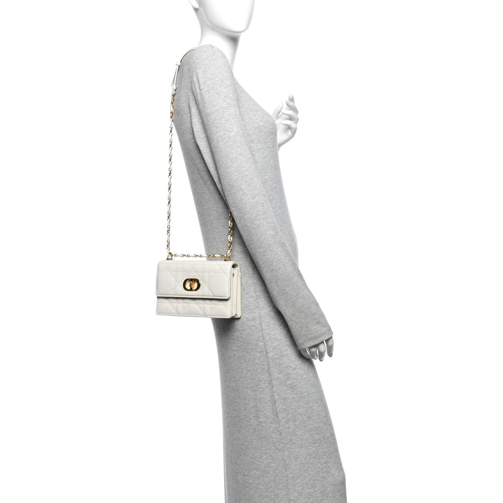Lambskin Macrocannage Mini Miss Caro Bag Latte wholesalehk.shop