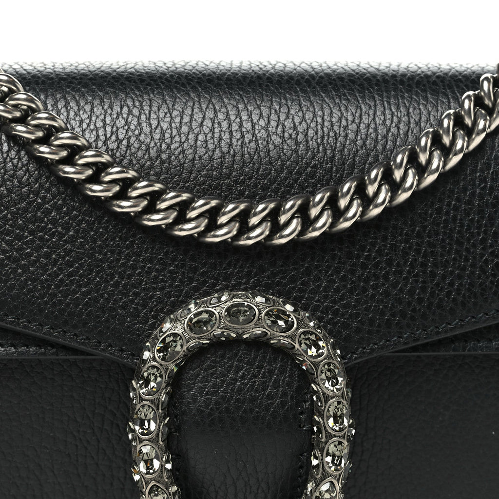 Pebbled Calfskin Small Dionysus Shoulder Bag Black wholesalehk.shop