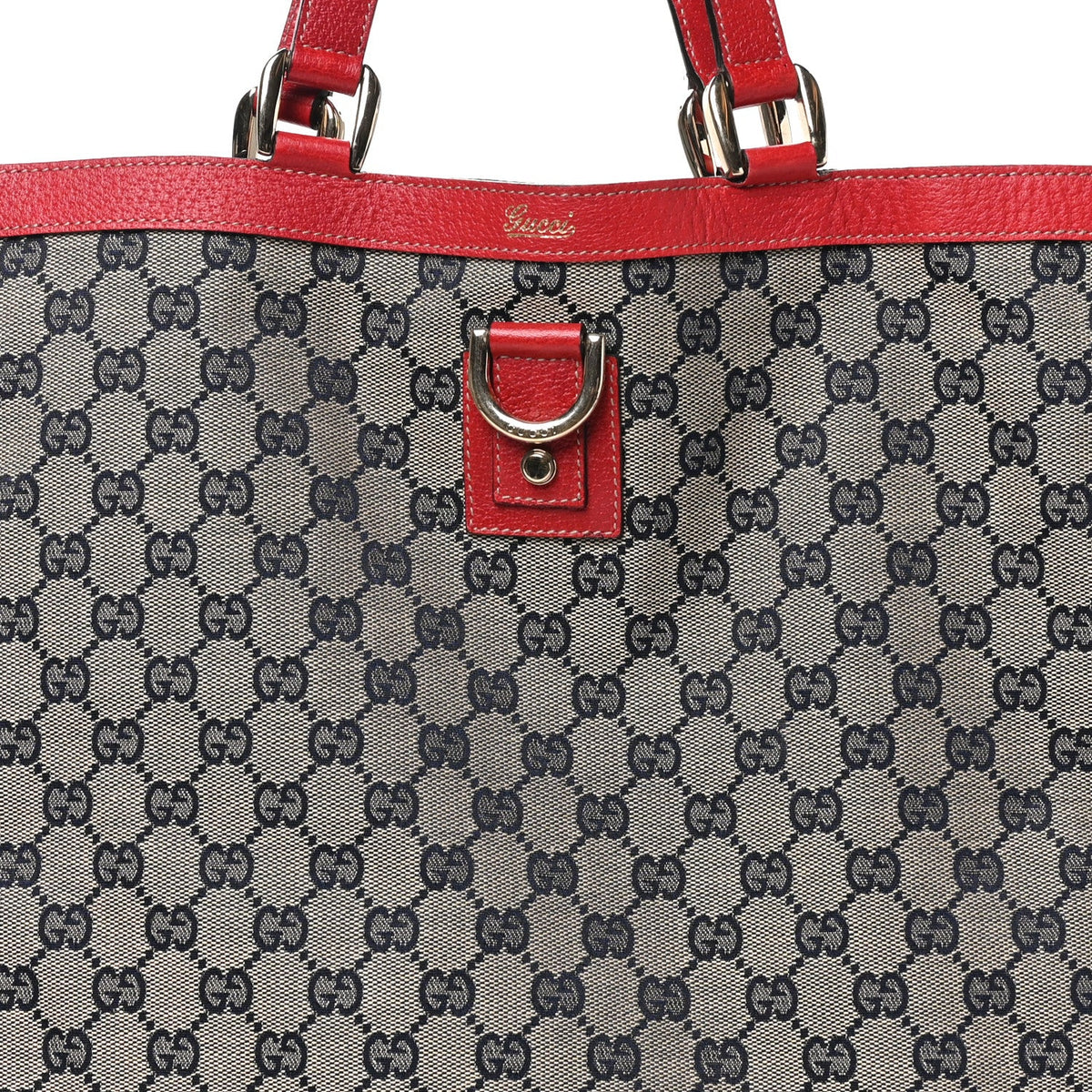 Monogram Abbey Tote Navy Red wholesalehk.shop