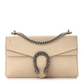 Textured Calfskin Crystal Small Dionysus Shoulder Bag Mystic White wholesalehk.shop