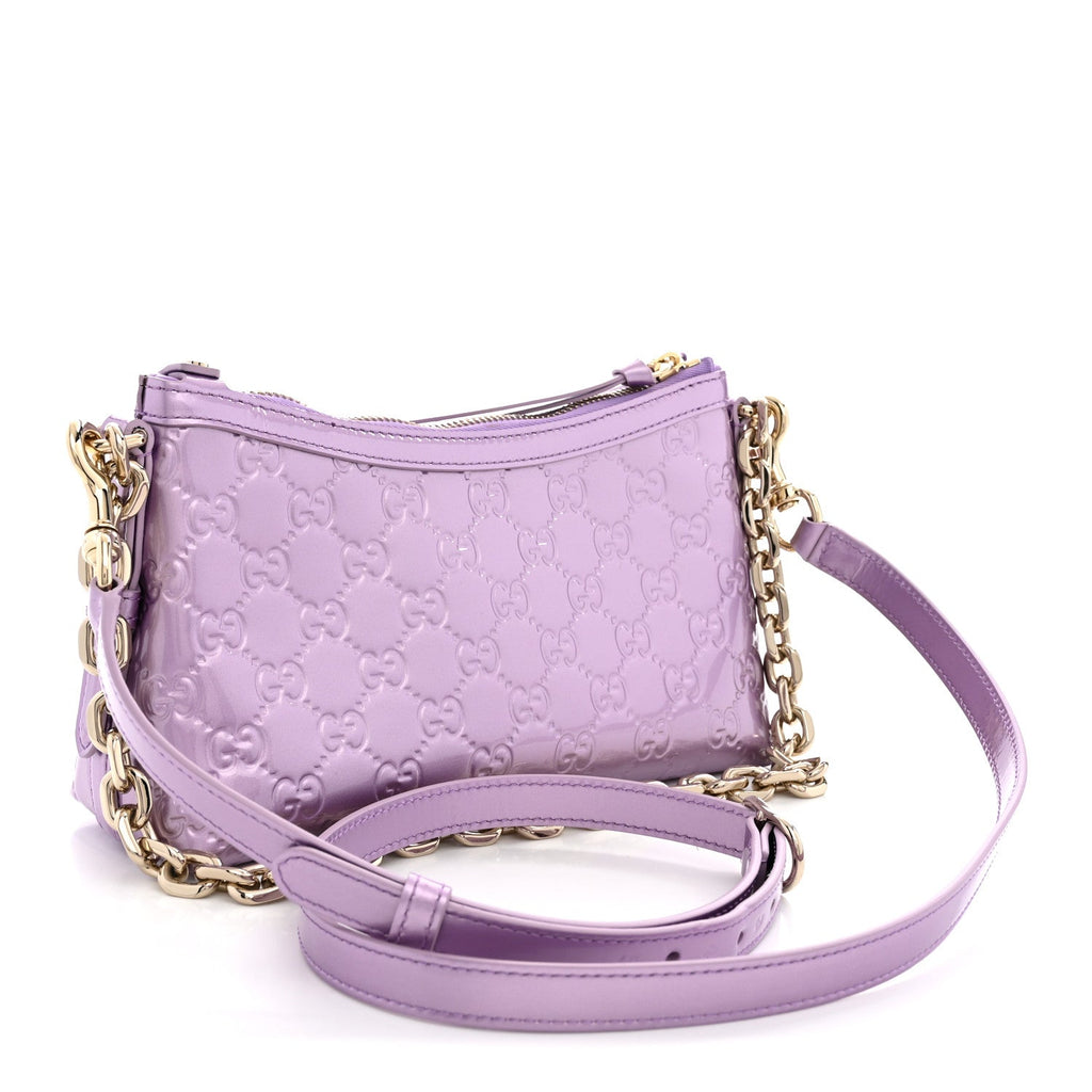 Shine Guccissima Emblem Small Shoulder Bag Lilac Haz £¨ Direct shipment via from wholesalehk.shop