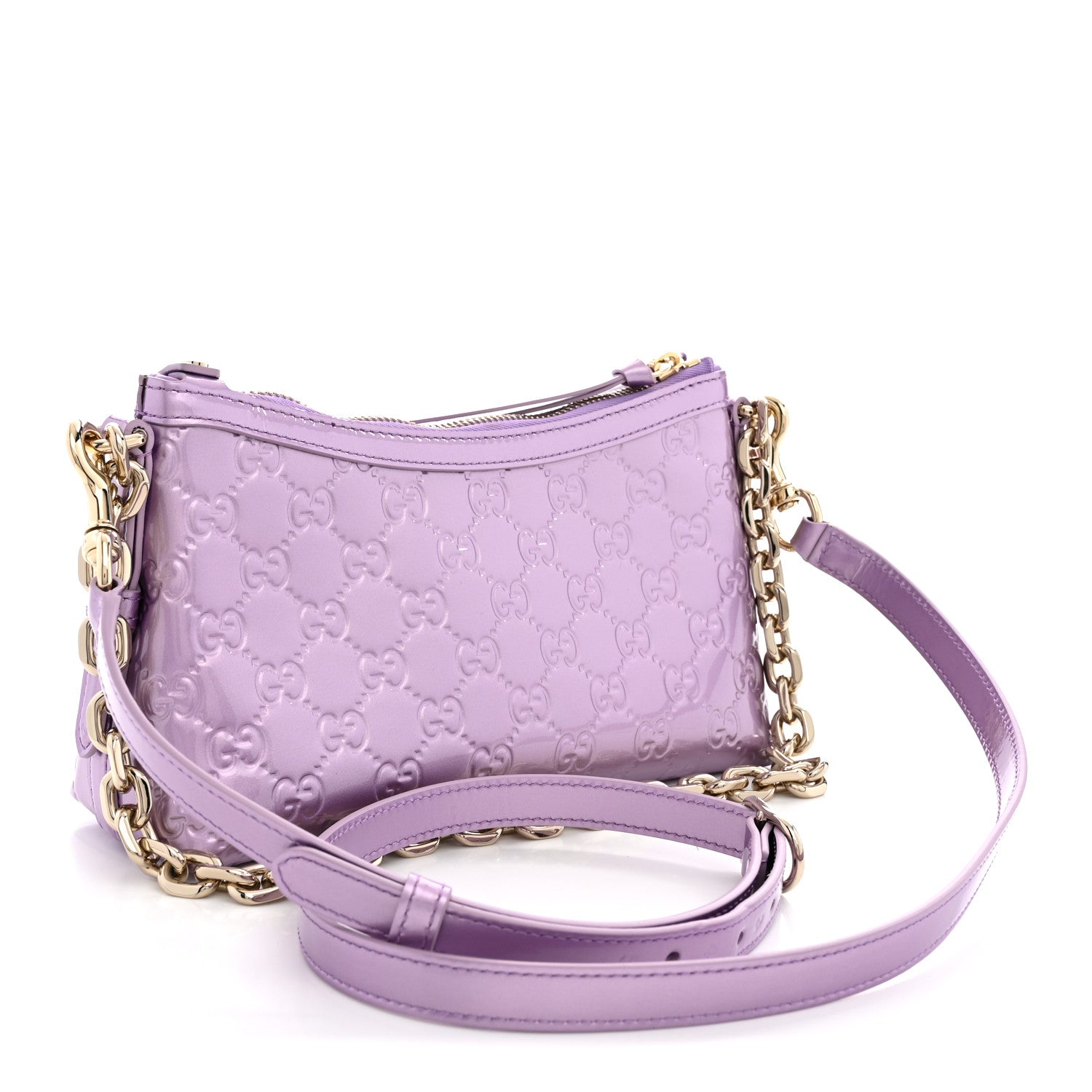 Shine Guccissima Emblem Small Shoulder Bag Lilac Haz £¨ Direct shipment via from wholesalehk.shop