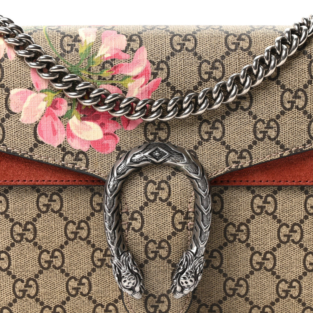 GG Supreme Monogram Blooms Small Dionysus Shoulder Bag Beige Multicolor Dry Rose wholesalehk.shop