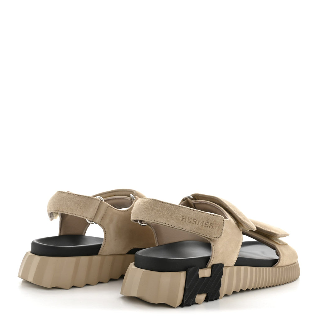 Suede Goatskin Junior Sandals 37.5 Beige Camel wholesalehk.shop