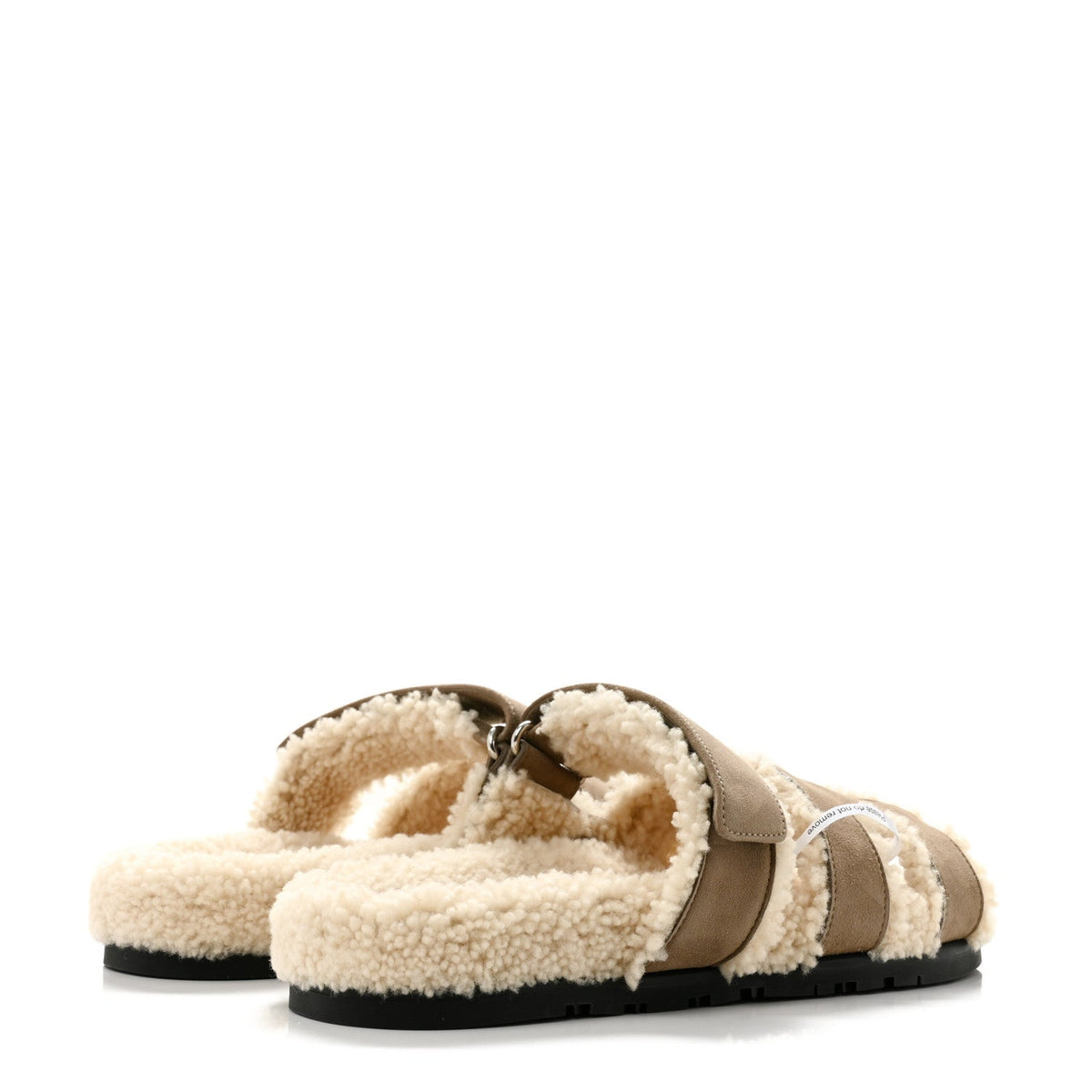 Suede Goatskin Woolskin Womens Chypre Sandals 39 Etoupe Ecru wholesalehk.shop