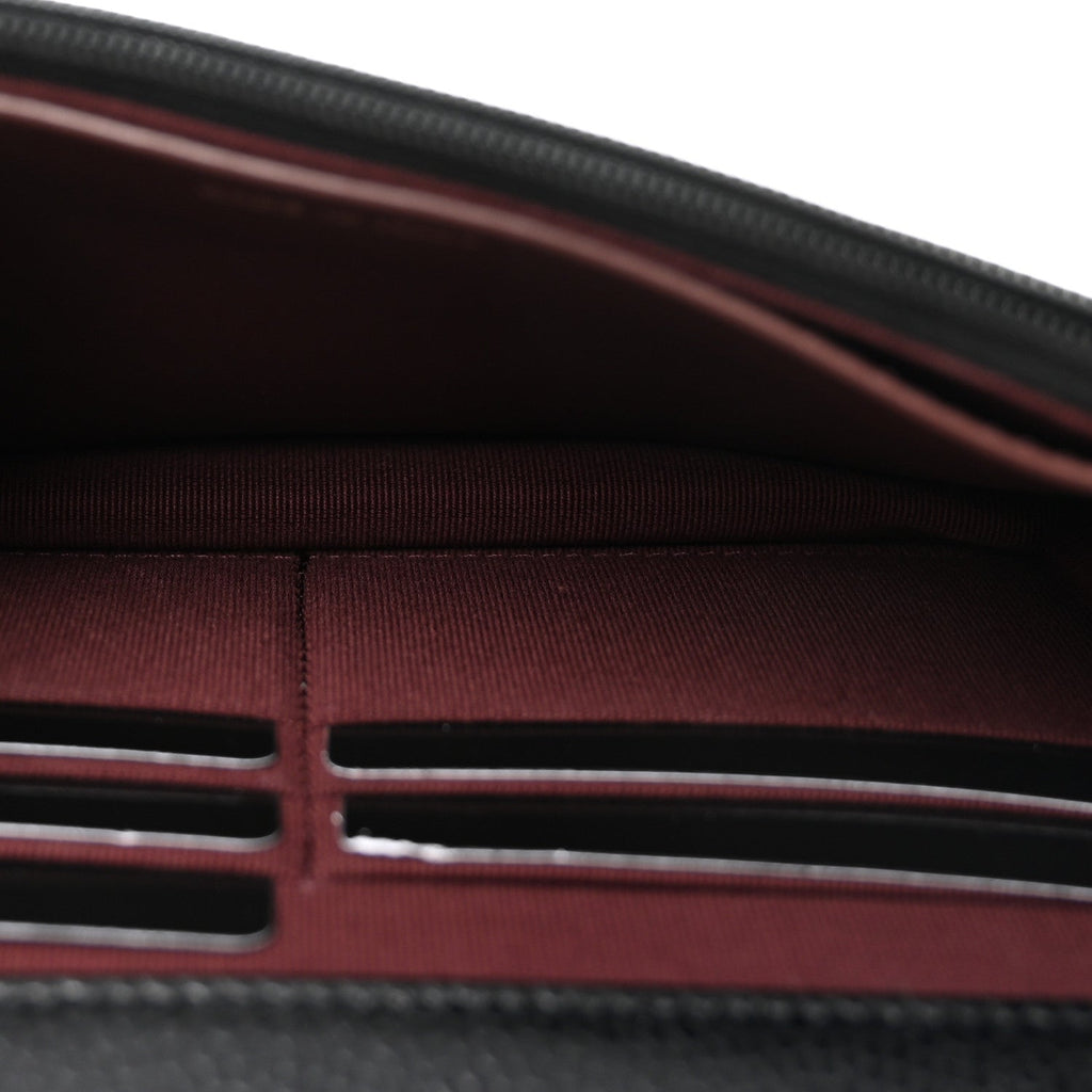 Caviar Quilted CC Turnlock Wallet On Chain WOC Black wholesalehk.shop