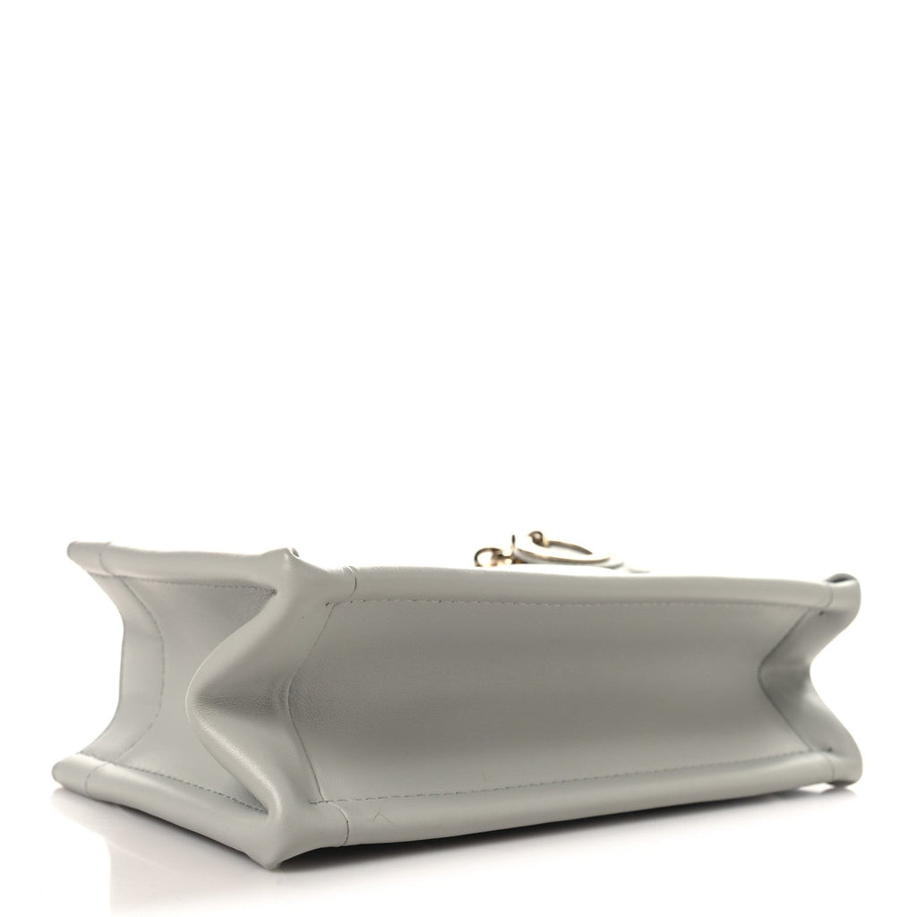 Calfskin Macrocannage Mini Book Tote Grey £¨ Direct shipment via from wholesalehk.shop