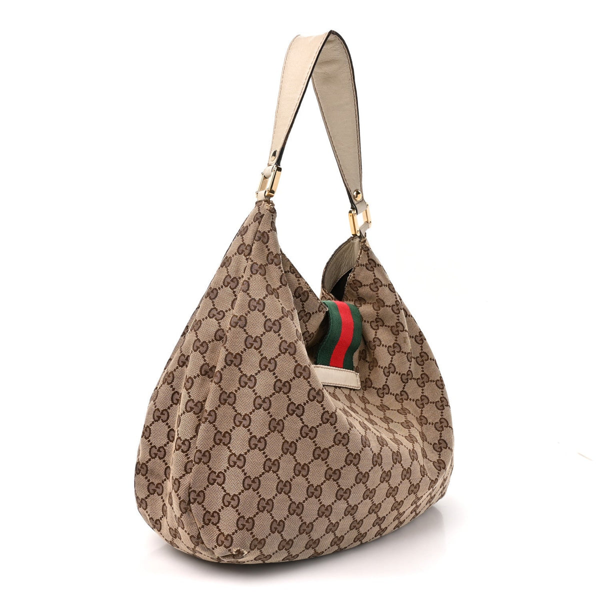 Monogram Large New Ladies Web Hobo Off White wholesalehk.shop