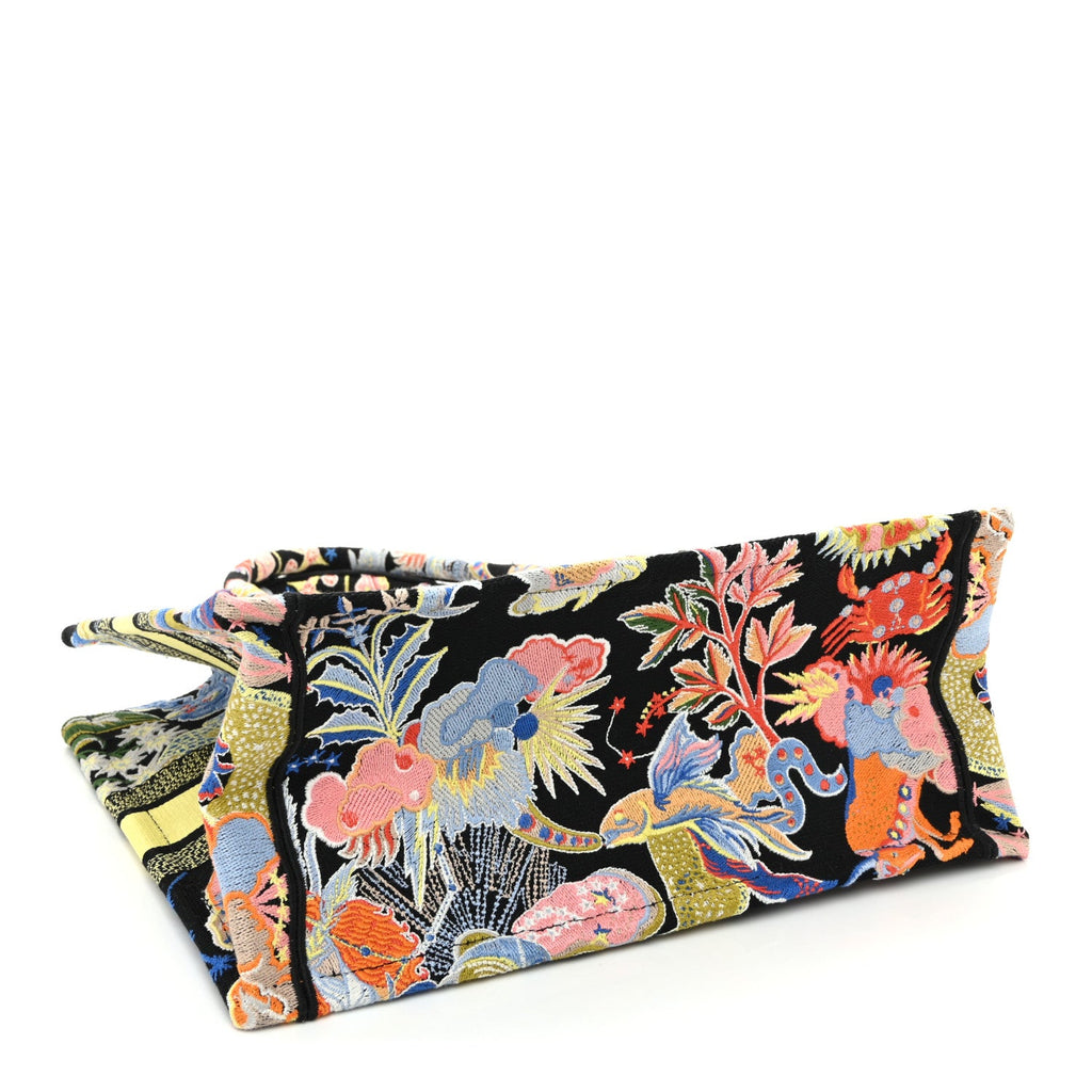 Canvas Zodiac Fantastico Embroidered Medium Book Tote Black Multicolor £¨ Direct shipment via from wholesalehk.shop