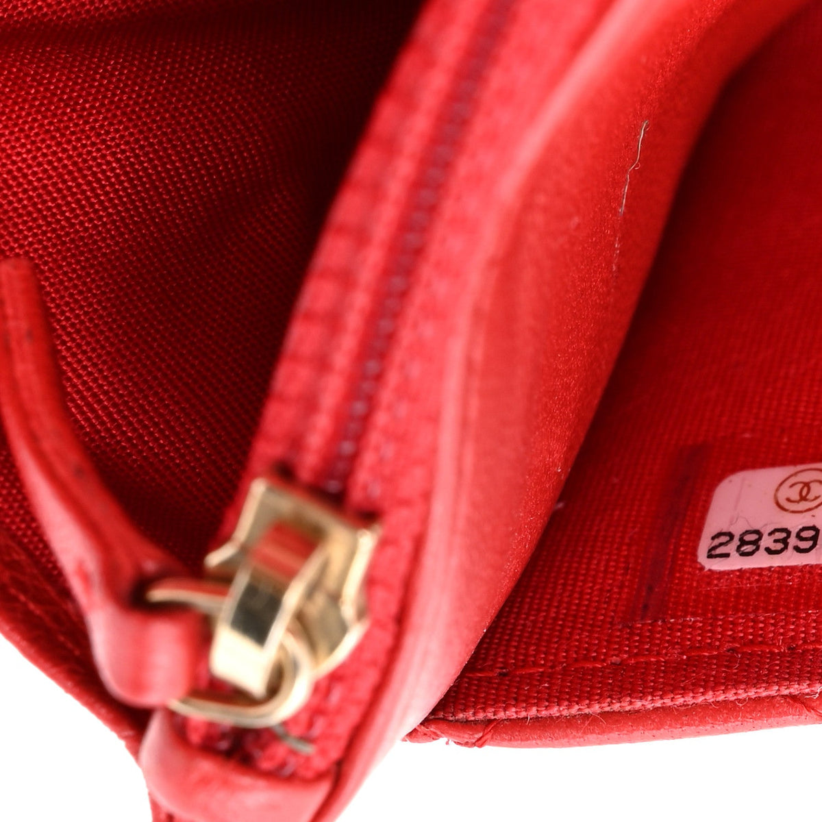 Lambskin Quilted Chain Around Wallet On Chain WOC Red wholesalehk.shop